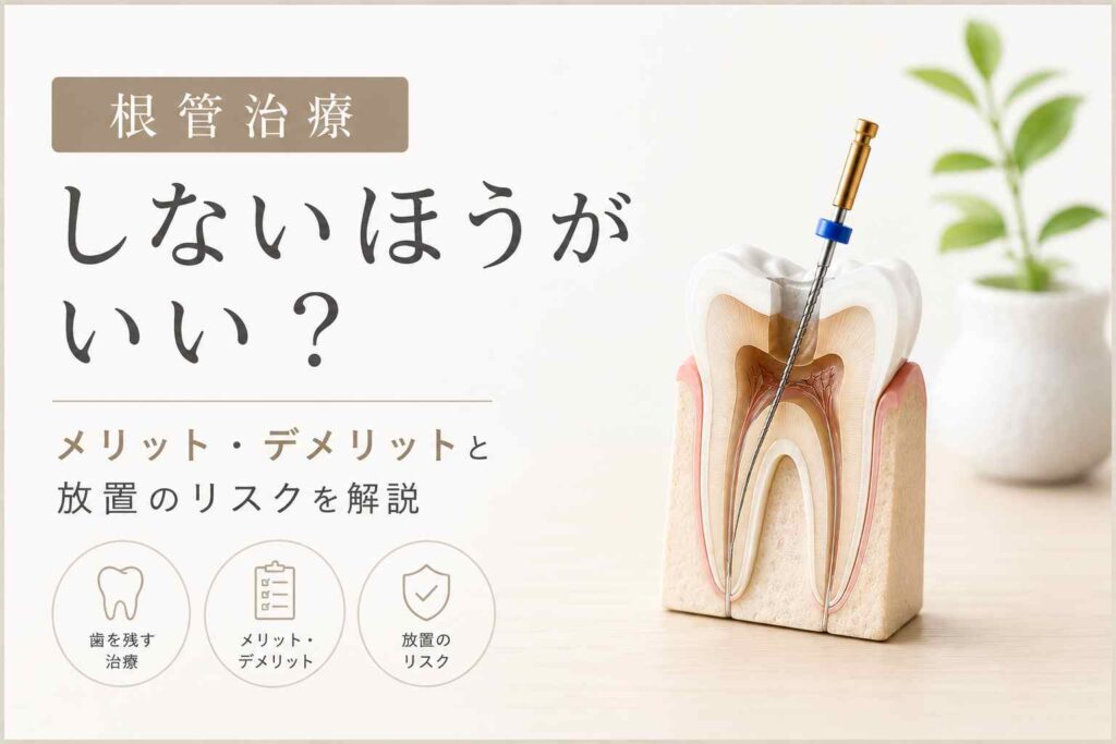 根管治療しないほうがいい？メリット・デメリットと放置のリスク